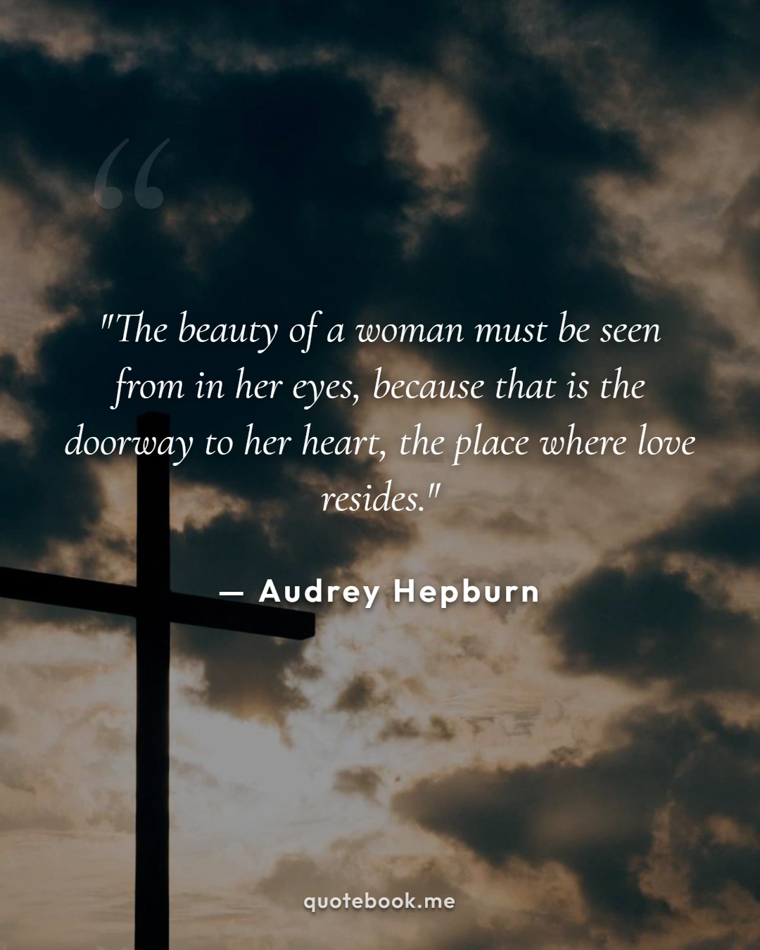 Audrey Hepburn Quote Poster - Elegant Typography Visual Quote Card