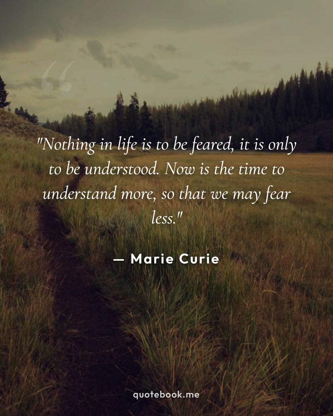 Marie Curie Quote Poster - Science & Inspiration Quote Card