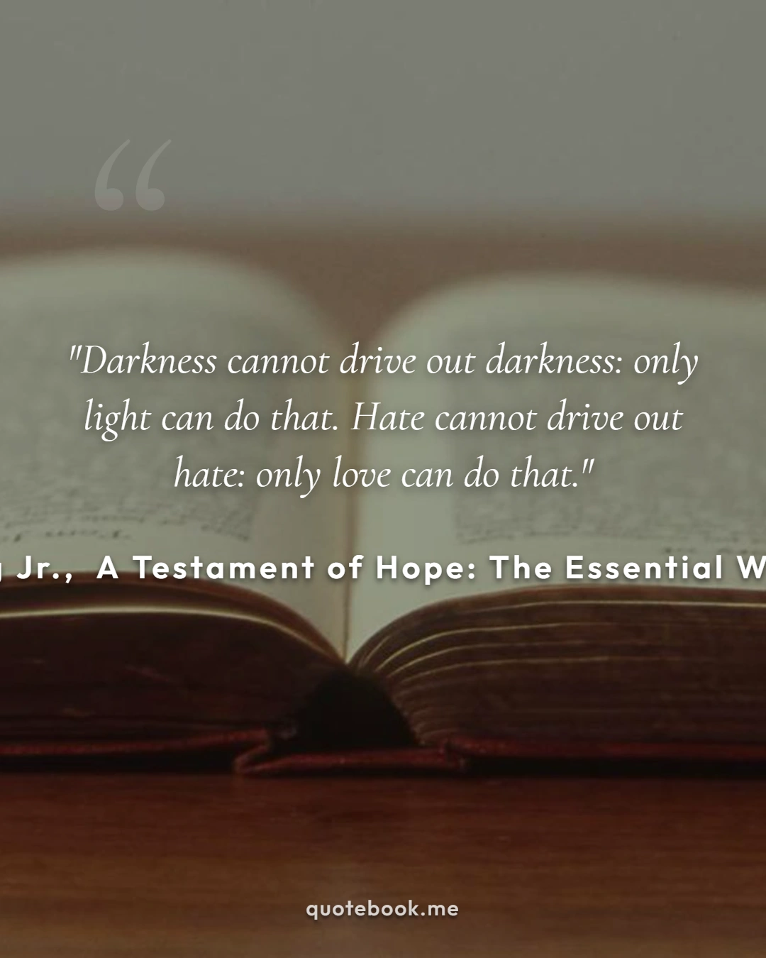 Martin Luther King Jr. Quote Poster - A Testament of Hope Inspiration Card